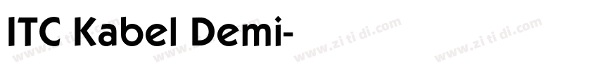 ITC Kabel Demi字体转换